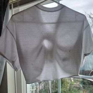 Day Break Women's White Crop Top with Back Tie, Size: L